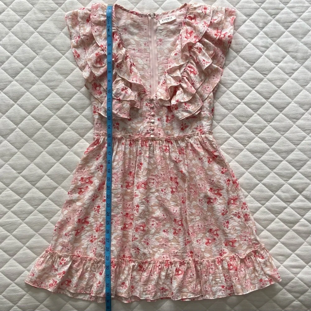 🌸 Storia, Prosecco Rosé Ruffled Mini Dress - Picture 16 of 16
